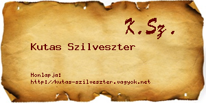 Kutas Szilveszter névjegykártya